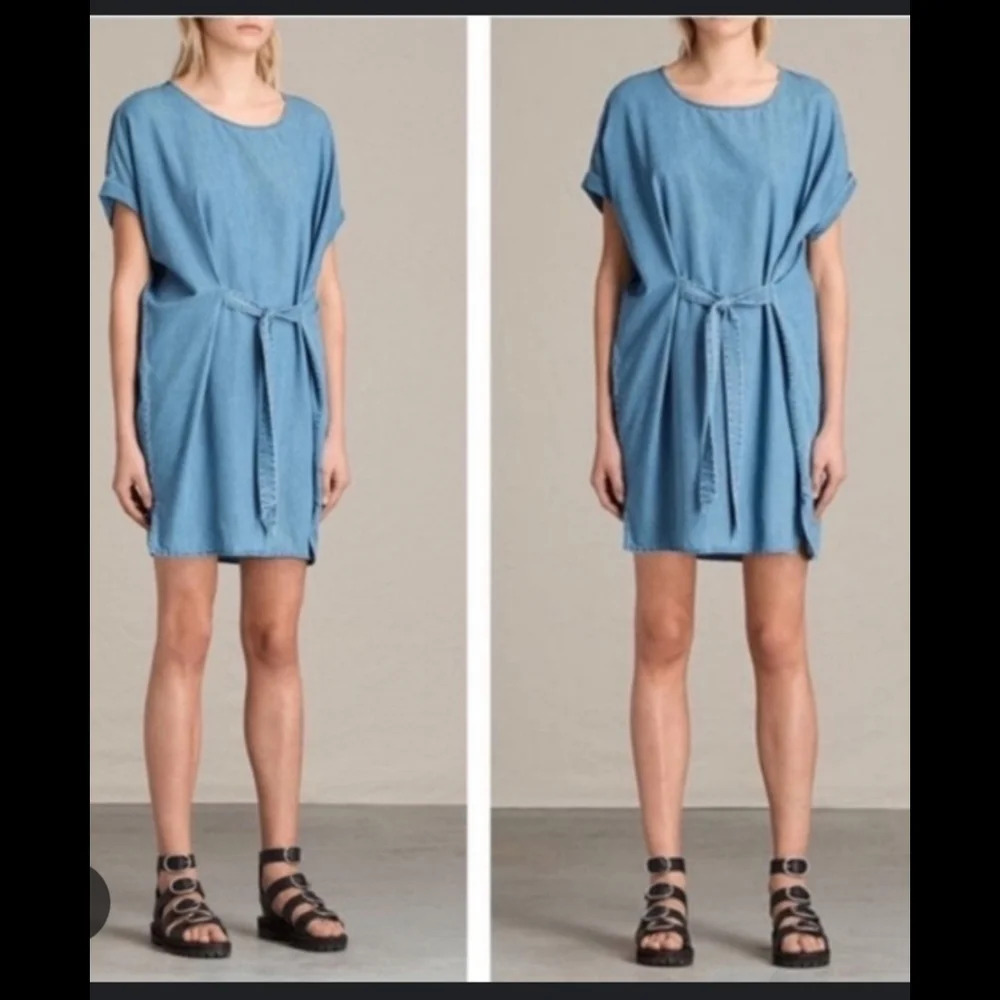 Allsaints Sonny Denim‎ Tie Dress